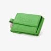 Porte-monnaie en cuir avec porte-clés vert clair