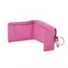 Portafoglio in pelle con portachiavi rosa - immagine 2