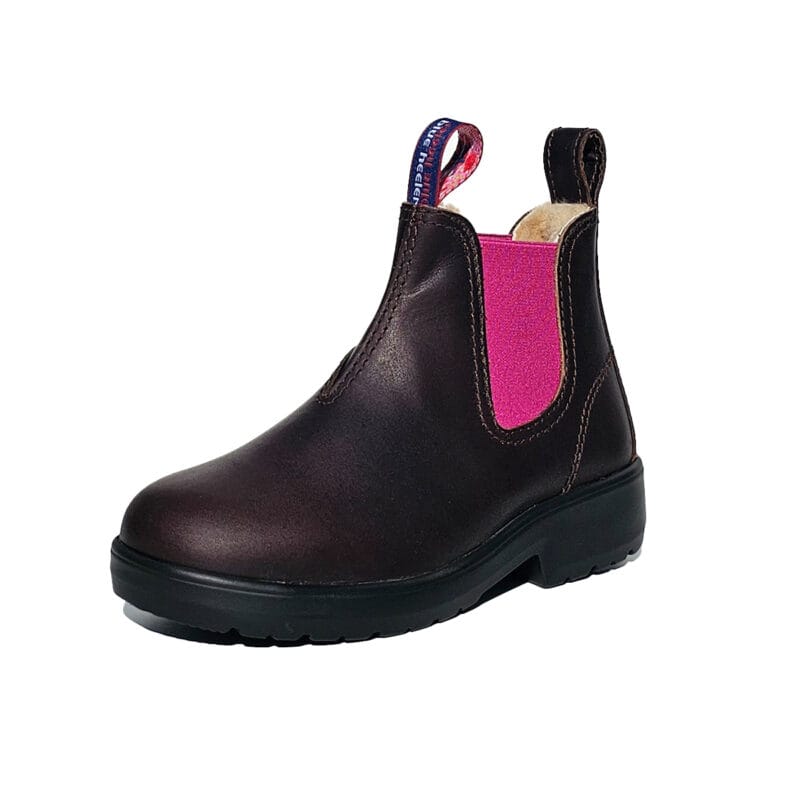 OUTBACK KIDS LAMMFELL braun pink – Bild 3