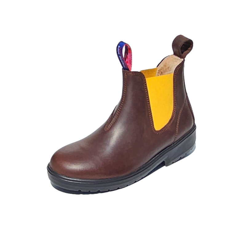 OUTBACK KIDS Lammfell braun gelb – Bild 2