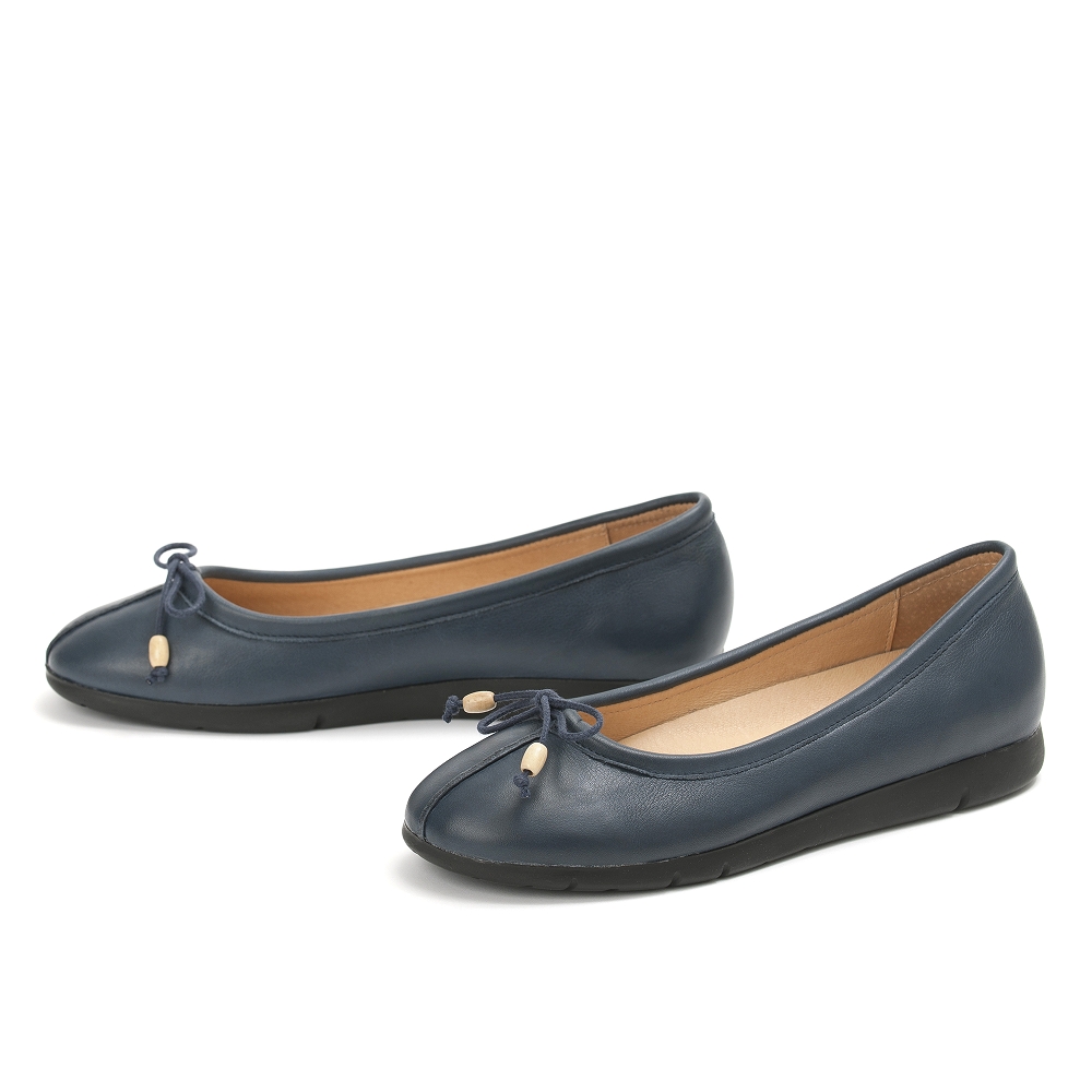 ballerinas blau leder