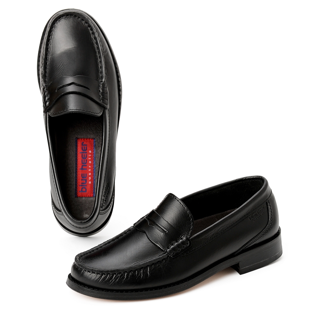 Damen Loafers Slippers Schwarz Newshore Leder Handgenaeht Ledersohle 00d Australian Boots Online Kaufen