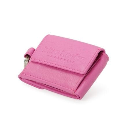 Portefeuille en cuir avec porte-clés rose